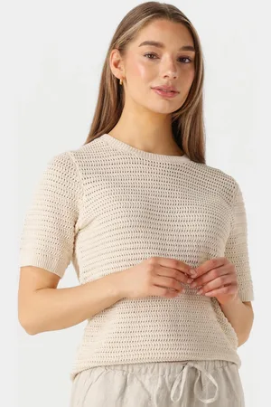 SELECTED Dames Tops & T-shirts Slfvinna Ss Structure Knit O-neck - - Maat XL