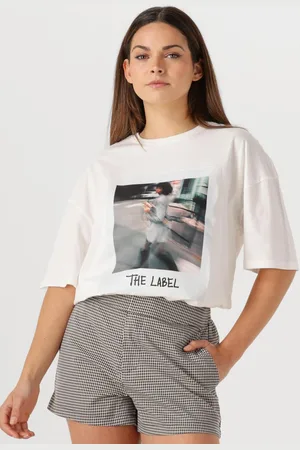 Alix the label Dames Tops & T-shirts Ladies Knitted Polaroid Tshirt - - Maat XL