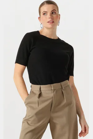 SELECTED Dames Tops & T-shirts Slfelinna New Ss Knit Top - - Maat XL