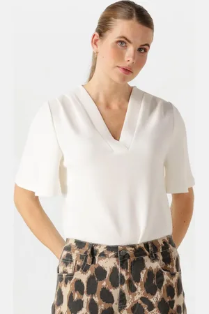 SELECTED Dames Tops & T-shirts Slftenny Ss V-neck Top - - Maat S