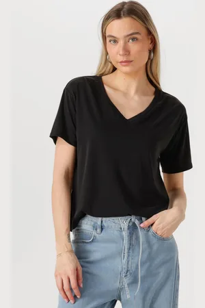 Object Dames Tops & T-shirts Objannie Re S/s V-neck Top - - Maat XS