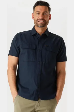 PME Legend™ Heren Hemden Short Sleeve Shirt Slub Cotton - - Maat XL
