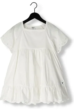 Alix the label Meisjes Kleedjes Broderie Dress - - Maat 104