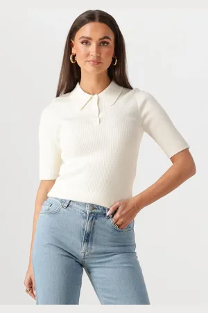 SELECTED Dames Tops & T-shirts Slfhelen 2/4 Knit Collar - - Maat XL