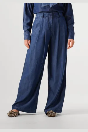 SELECTED Dames Broeken Slfjanna Hw Pleated Chambray - - Maat 34