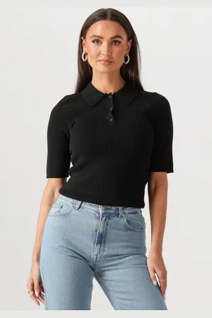 SELECTED Dames Tops & T-shirts Slfhelen 2/4 Knit Collar - - Maat XL