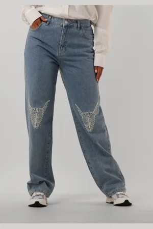 Alix the label Dames Jeans Ladies Woven Denim Bull Pants - - Maat S