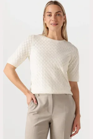 SELECTED Dames Tops & T-shirts Slfhelen 2/4 Knit Boat Neck - - Maat S