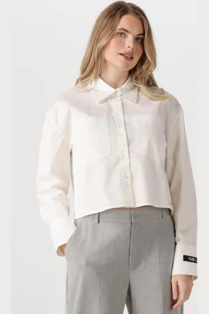 Alix the label Dames Blouses Ladies Woven Cropped Blouse - - Maat XL