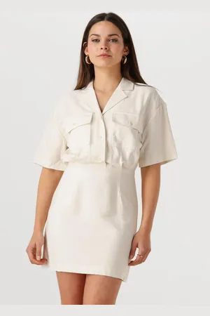 Calvin Klein Dames Kleedjes Ecovero Utility Shirt Dress - - Maat XL