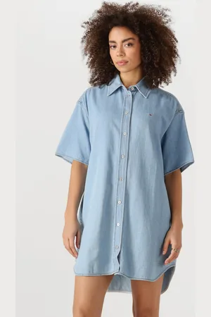 Tommy Hilfiger Dames Kleedjes Ss Shirt Dress Ext - - Maat XL