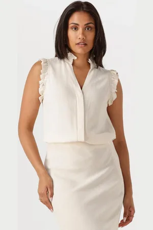 SELECTED Dames Tops & T-shirts Slfviva Sl Ruffle Top - - Maat 36