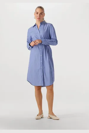 Tommy Hilfiger Dames Kleedjes Ess Poplin Regular Shirt Dress - - Maat 34