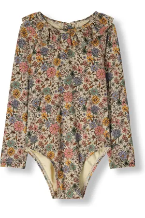 Salted Stories Meisjes Zwemkleding Sparkly Fleurs Bodysuit - - Maat 122/128