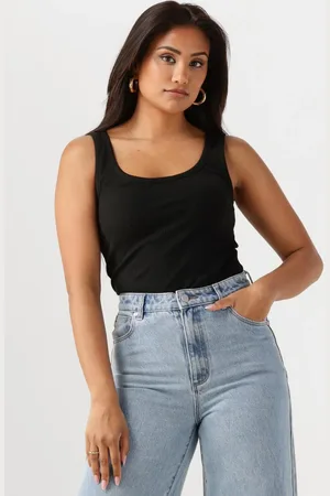 SELECTED Dames Tops & T-shirts Slfanna U-neck Tank Top - - Maat XS