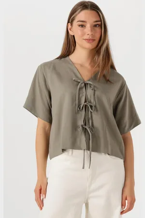 SELECTED Dames Blouses Slfnatuk 2/4 Boxy Tie Top - - Maat 34