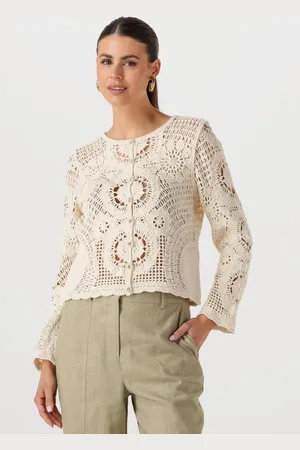 Y.A.S Dames Truien & Vesten Yasfiro Crochet Cardigan - - Maat S
