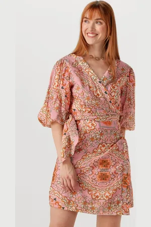 Object Dames Kleedjes Objholly 2/4 Re Short Wrap Dress 138 - - Maat 34