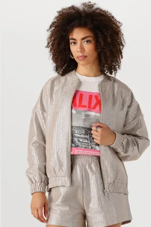 Alix the label Dames Jassen Ladies Woven Foil Jacket - - Maat XL