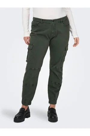 Plus Textured Pocket Detail Wide Leg Cargo Pants
