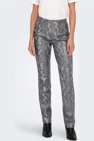 ONLY Onlazula Straight Fit Broek Van Synthetisch Leer