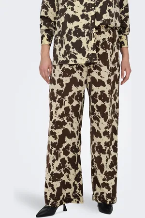ONLY Carcolacow Wide Leg Fit Broek Met Wijde Pijpen