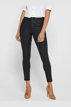 ONLY Onlhush Skinny Fit Broek Van Synthetisch Leer