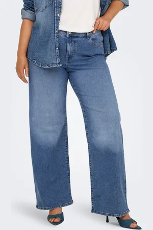 ONLY Carsally Mid Waist Wide Leg Fit Jeans