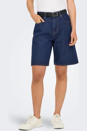 ONLY Onlhope High Waist Wide Leg Fit Denim Shorts