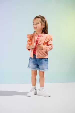 ONLY Kmgrobyn Straight Fit Denim Shorts