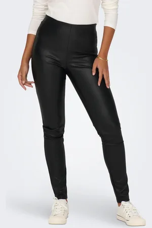 ONLY Jdysoya Tight Fit Imitatieleren Broek