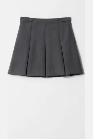 & OTHER STORIES Pleated Herringbone Mini Skirt