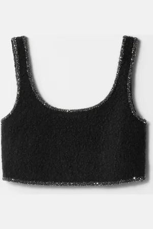 & OTHER STORIES Sequin-Trimmed Boucl?? Bralette Top