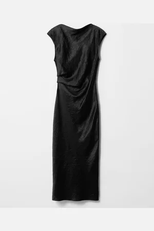 & OTHER STORIES Satin Boat-Neck Midi Dress