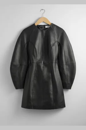& OTHER STORIES Sculptural Leather Mini Dress