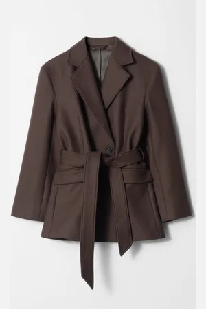 & OTHER STORIES Tie-Belt Wool Blazer