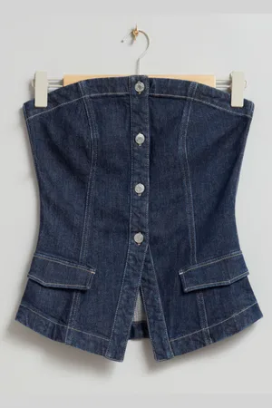 & OTHER STORIES Denim Tube Top