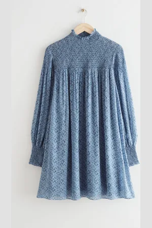 & OTHER STORIES Sheer Smocked Mini Dress