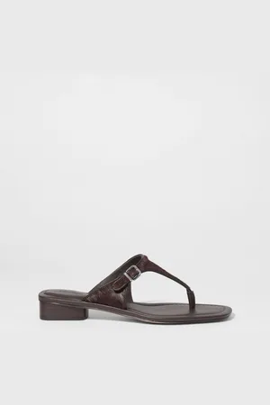 & OTHER STORIES Buckle-Embellished Leather Slides