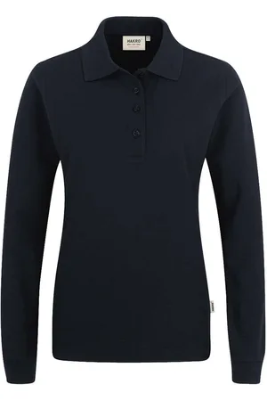HAKRO 215 Dames poloshirt met lange mouwen , Effen