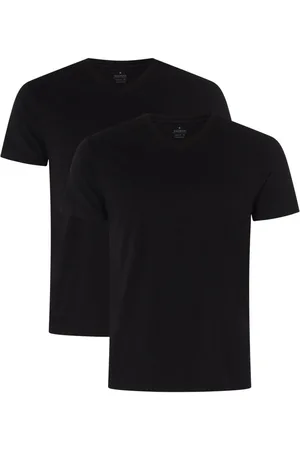 Ragman T-Shirt V-hals Dubbel pak , Effen