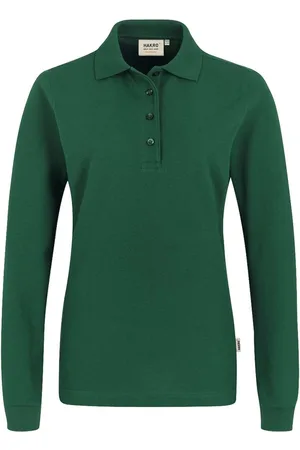 HAKRO 215 Dames poloshirt met lange mouwen , Effen