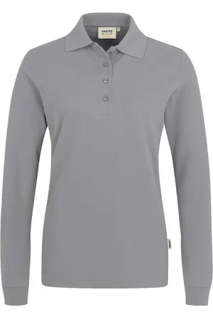 HAKRO 215 Dames poloshirt met lange mouwen , Effen
