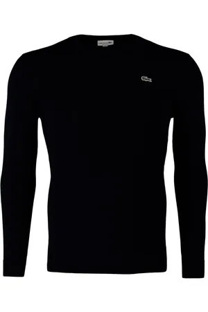 Lacoste Trui ronde halszwart, Effen