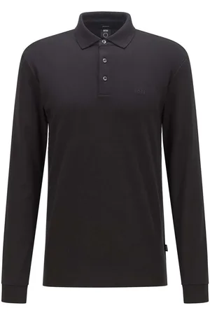 HUGO BOSS Poloshirt lange mouw , Effen