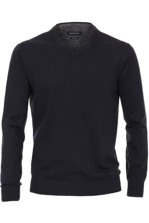 Casa Moda Trui V-halsmarine, Effen