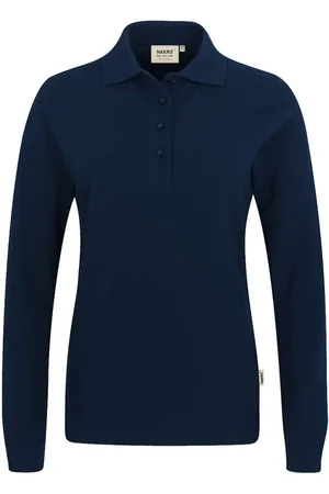 HAKRO 215 Dames poloshirt met lange mouwen , Effen