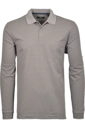 Ragman Softknit Poloshirt lange mouw , Motief