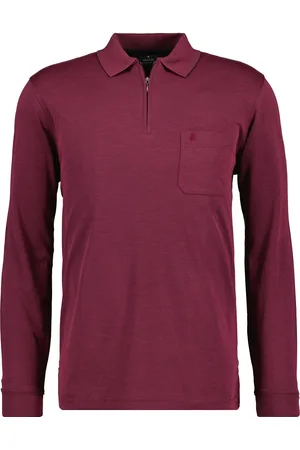 Ragman Poloshirt lange mouw , Effen