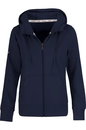 Trigema Dames Jas met capuchon , Effen